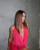 Pink Halter Cowl Romper, Silver Ring Detail