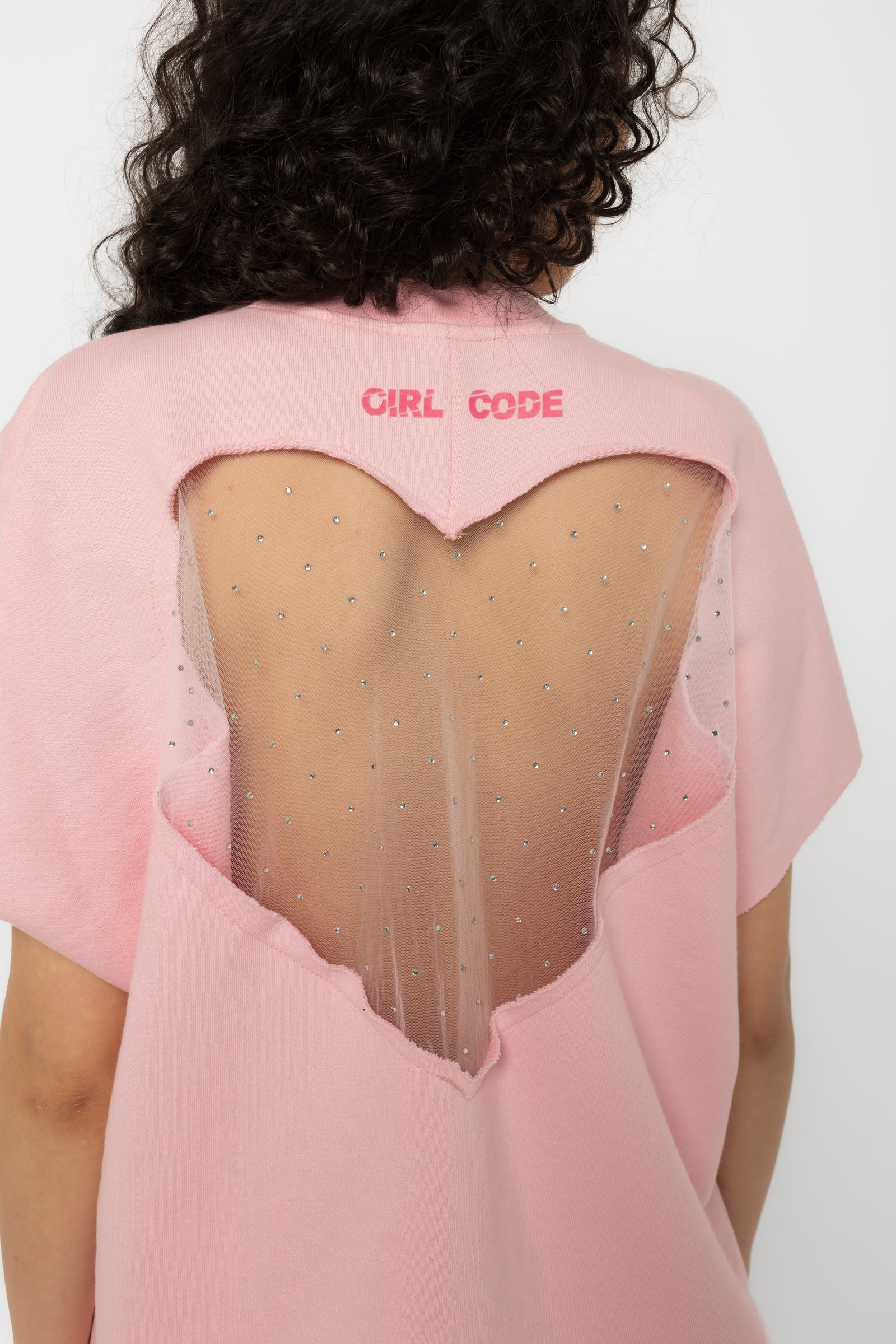 Heart Cutout Oversized T-Shirt